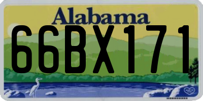 AL license plate 66BX171