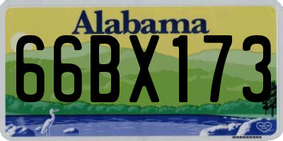 AL license plate 66BX173