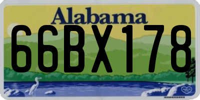 AL license plate 66BX178