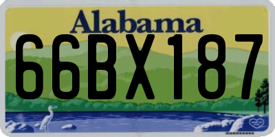 AL license plate 66BX187