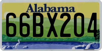 AL license plate 66BX204