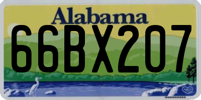 AL license plate 66BX207