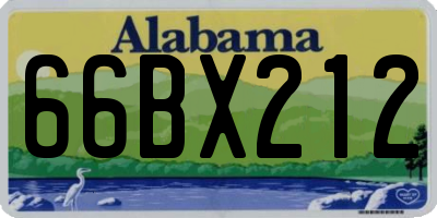 AL license plate 66BX212
