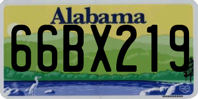 AL license plate 66BX219