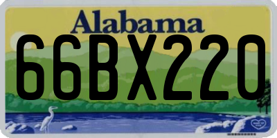 AL license plate 66BX220