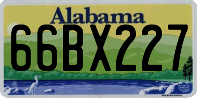 AL license plate 66BX227