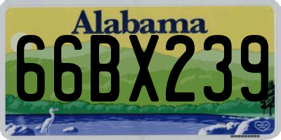 AL license plate 66BX239