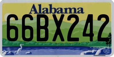 AL license plate 66BX242