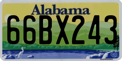 AL license plate 66BX243