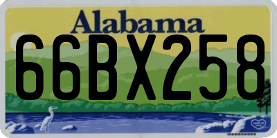 AL license plate 66BX258