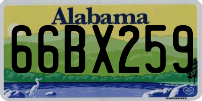 AL license plate 66BX259