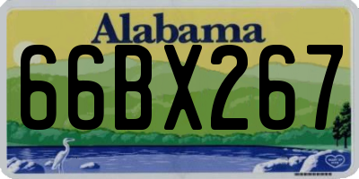 AL license plate 66BX267