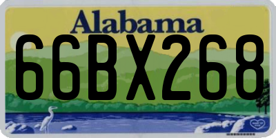 AL license plate 66BX268