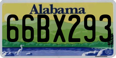 AL license plate 66BX293