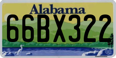 AL license plate 66BX322