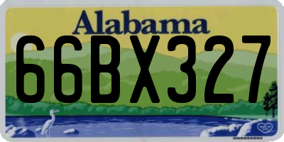 AL license plate 66BX327