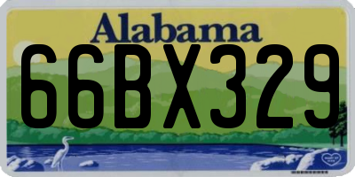 AL license plate 66BX329