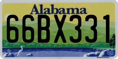 AL license plate 66BX331