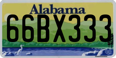 AL license plate 66BX333
