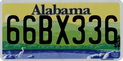 AL license plate 66BX336