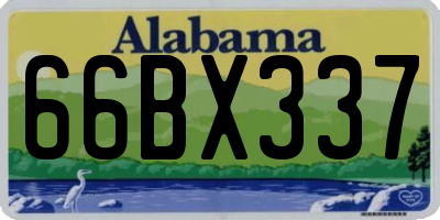AL license plate 66BX337
