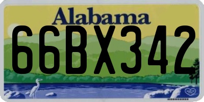 AL license plate 66BX342