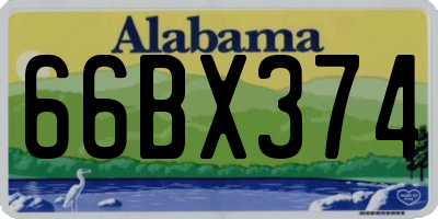 AL license plate 66BX374