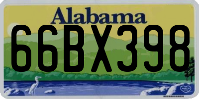 AL license plate 66BX398