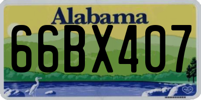 AL license plate 66BX407