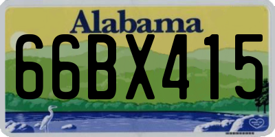 AL license plate 66BX415