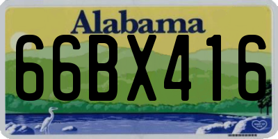 AL license plate 66BX416