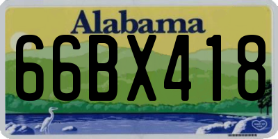 AL license plate 66BX418