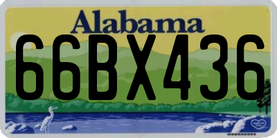 AL license plate 66BX436