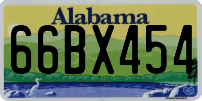 AL license plate 66BX454
