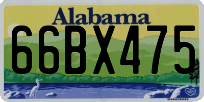 AL license plate 66BX475
