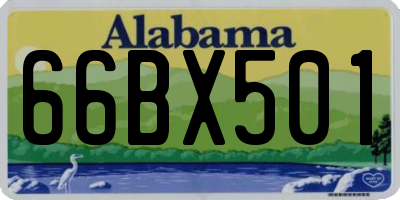 AL license plate 66BX501