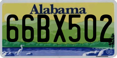 AL license plate 66BX502