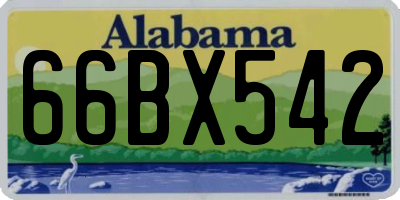 AL license plate 66BX542
