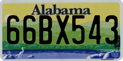 AL license plate 66BX543