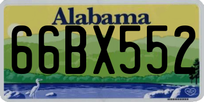 AL license plate 66BX552