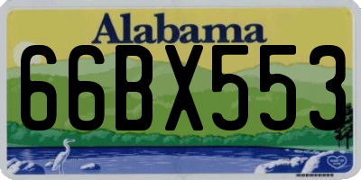 AL license plate 66BX553