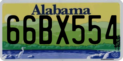 AL license plate 66BX554