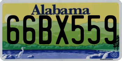 AL license plate 66BX559