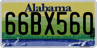 AL license plate 66BX560