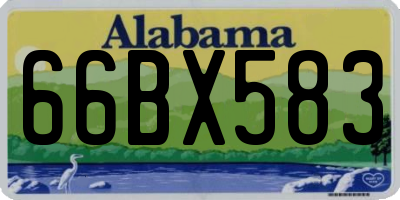 AL license plate 66BX583