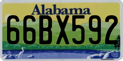 AL license plate 66BX592