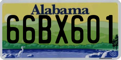 AL license plate 66BX601