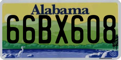 AL license plate 66BX608