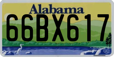 AL license plate 66BX617