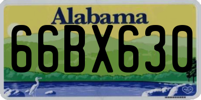 AL license plate 66BX630